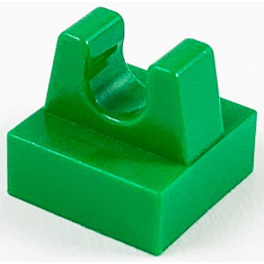 green tile modified 1 x 1 with clip