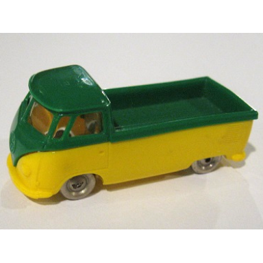 green ho scale vw pickup with yellow base