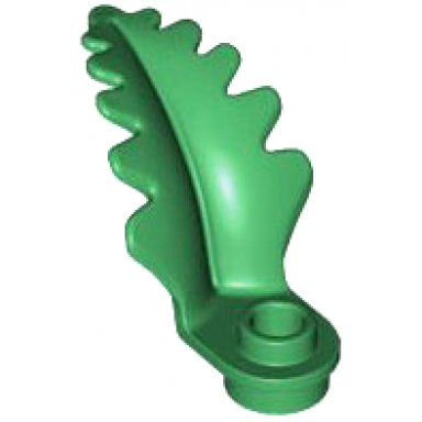 green plant plate round 1 x 1 with curved upright leaf