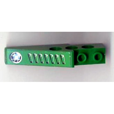 green technic slope 6 x 1 x 1 2 3 with headlight and air intake pattern left sticker - set 8213