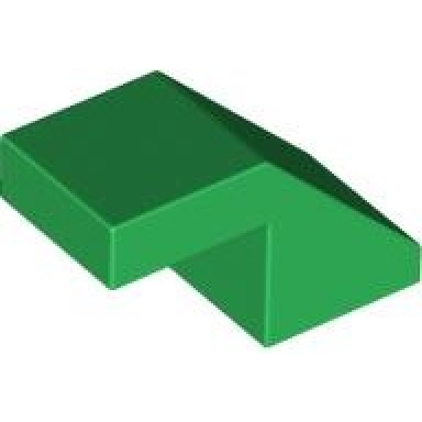 green slope 45 2 x 1 with cutout without stud