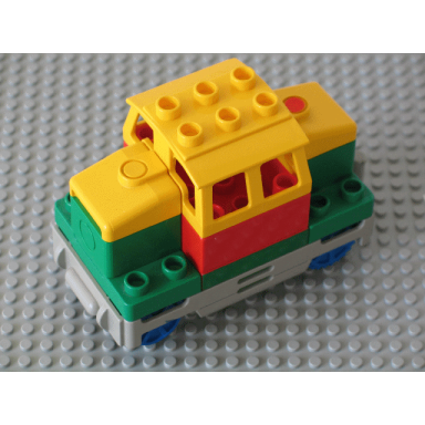 green duplo train locomotive