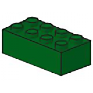green magnet brick 2 x 4