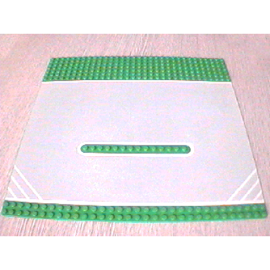 baseplate road 32 x 32 racing with white outlines and corner hashmarks pattern