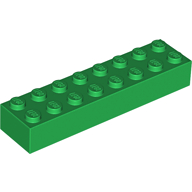 green brick 2 x 8