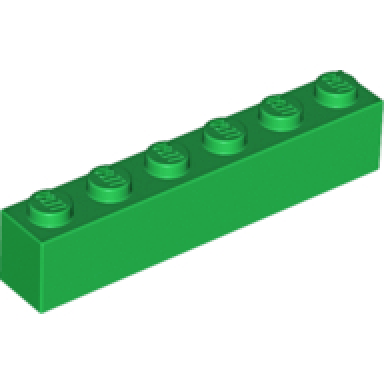 green brick 1 x 6