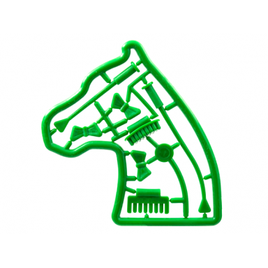 green belville accessories - complete sprue - horse tack