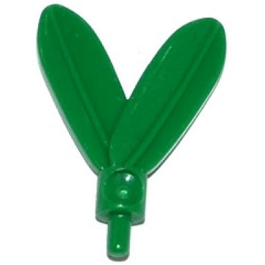 green minifigure plume feathers with small pin