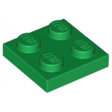 green plate 2 x 2