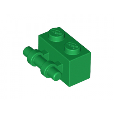 green brick modified 1 x 2 with bar handle on side