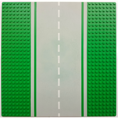 baseplate road 32 x 32 8-stud straight with road pattern