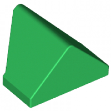 green slope 45 2 x 1 double inverted with bottom stud holder