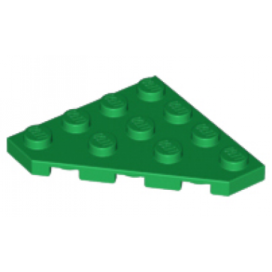 green wedge plate 4 x 4 cut corner