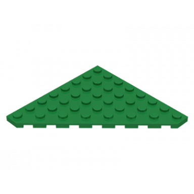 green wedge plate 8 x 8 cut corner