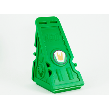 green vehicle racer launcher with scratch logo and stat card on inside pattern stickers - set 4572