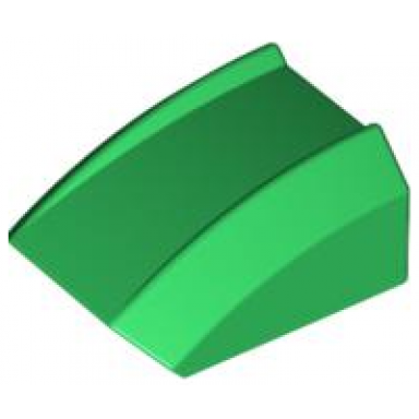 green slope curved 2 x 2 lip