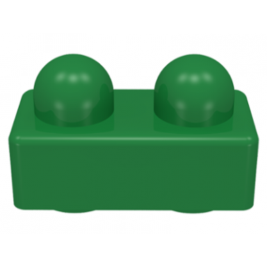 green primo brick 1 x 2