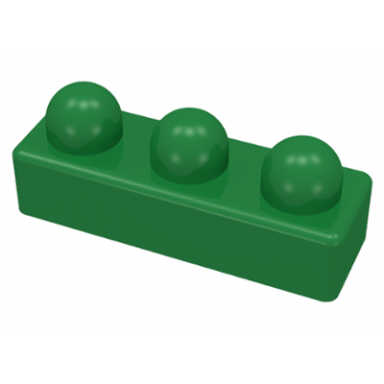 green primo brick 1 x 3