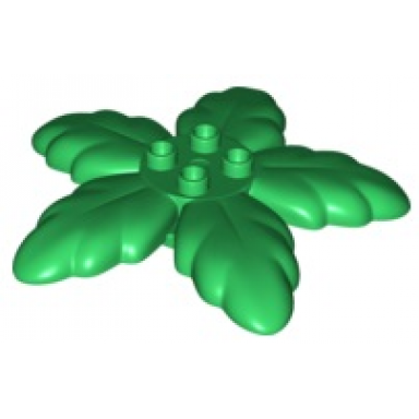green duplo plant palm tree leaves with 4 top studs