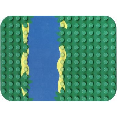 green duplo baseplate 12 x 16 with river pattern