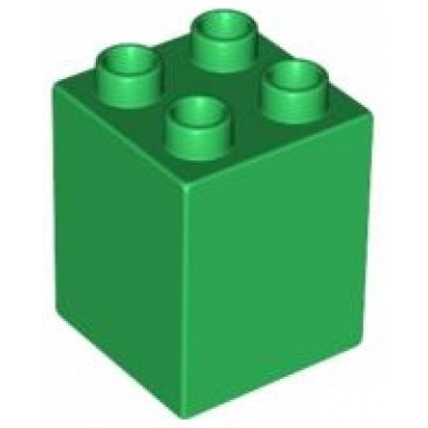 green duplo brick 2 x 2 x 2