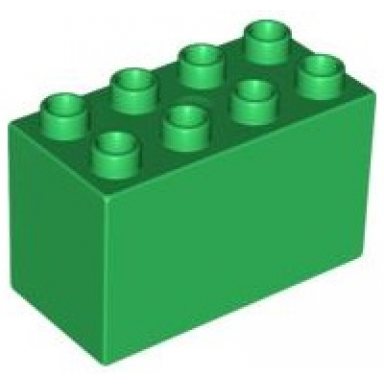 green duplo brick 2 x 4 x 2