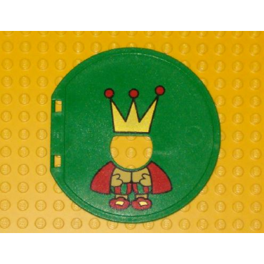 green duplo ball tube exit door with king pattern