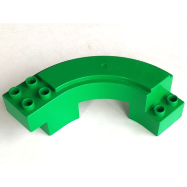 green duplo road section curve