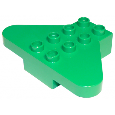 green duplo brick 2 x 4 with wings