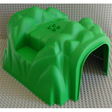green duplo train tunnel