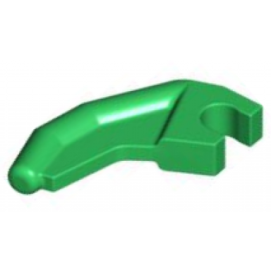 green barb claw horn tooth with clip angled
