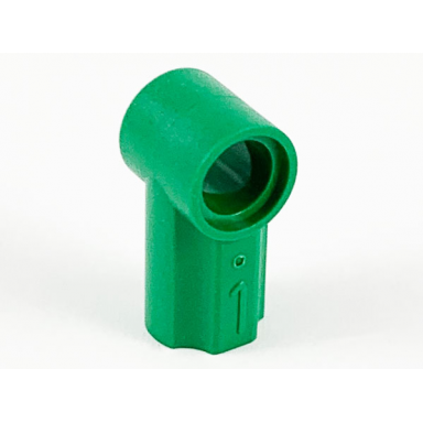 green technic axle and pin connector angled 1