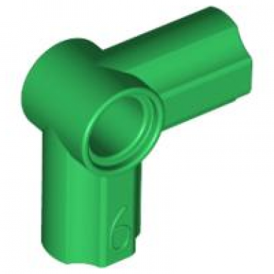 green technic axle and pin connector angled 6 - 90 degrees