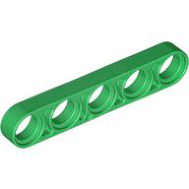 green technic liftarm thin 1 x 5