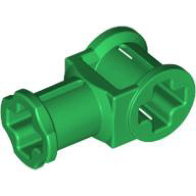 green technic axle connector with axle hole