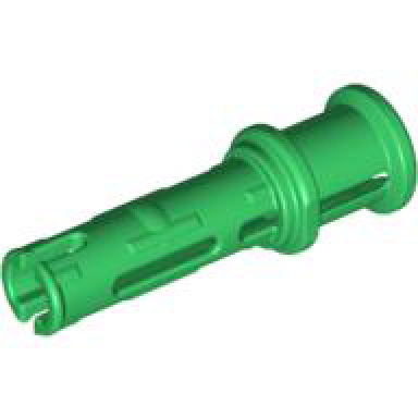 green technic pin 3l with friction ridges and stop bush