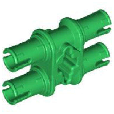 green technic pin double with axle hole