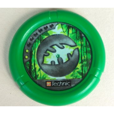 throwing disk with throwbot amazon slizer jungle 2 pips lego technic logo and leaf emblem pattern