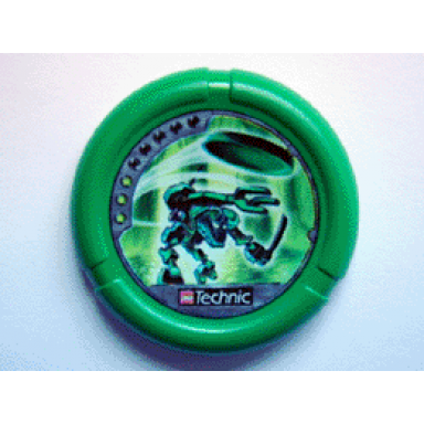 green throwing disk with throwbot amazon slizer jungle 3 pips lego technic logo and robot throwing disk pattern