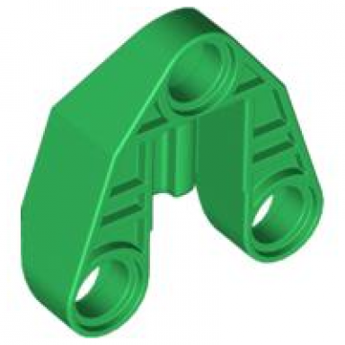green technic pin connector 3 x 3 with axle and 3 pin holes