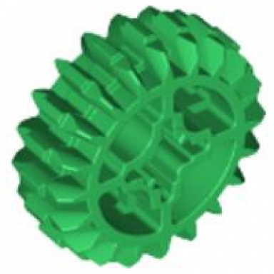 green technic gear 20 tooth double bevel