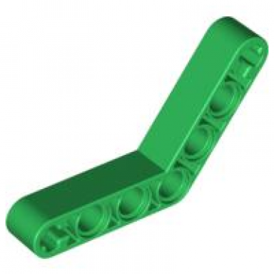 green technic liftarm modified bent thick 1 x 7 4 - 4