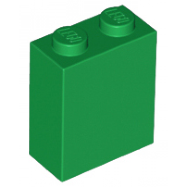 green brick 1 x 2 x 2 with inside stud holder