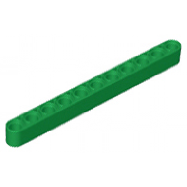 green technic liftarm thick 1 x 11