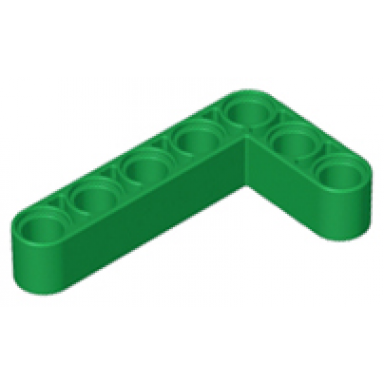 green technic liftarm modified bent thick l-shape 3 x 5