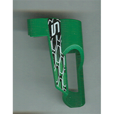 green technic panel fairing 5 small short large hole side a with number 5 white and black hexagons pattern sticker - set 8469