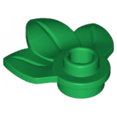 plant plate round 1 x 1 with 3 leaves