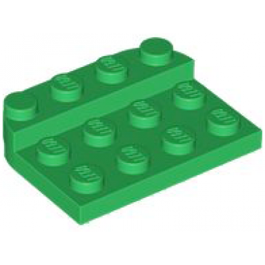 green plate round 3 x 4 x 2 3 raised 1 x 4
