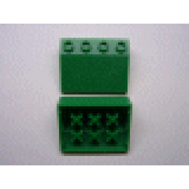 green minitalia slope 33 3 x 4 with bottom x supports