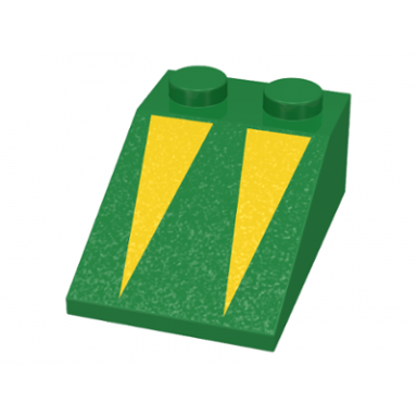 green slope 33 3 x 2 with yellow triangles pattern